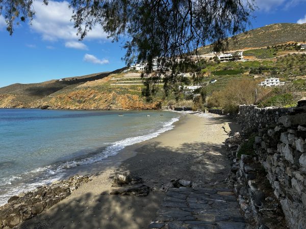The beautiful beach in Amorgos