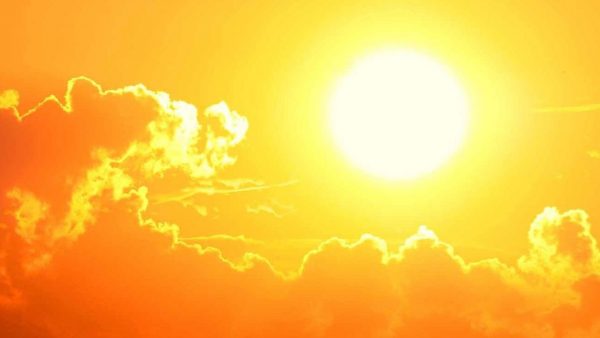 a bright sun in the sky