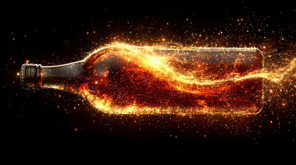 a bottle fliled with light