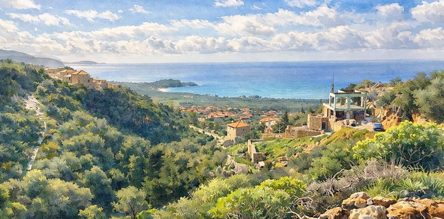 a sea view in the Mani, Greece