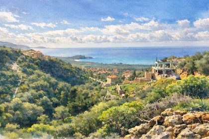 a sea view in the Mani, Greece