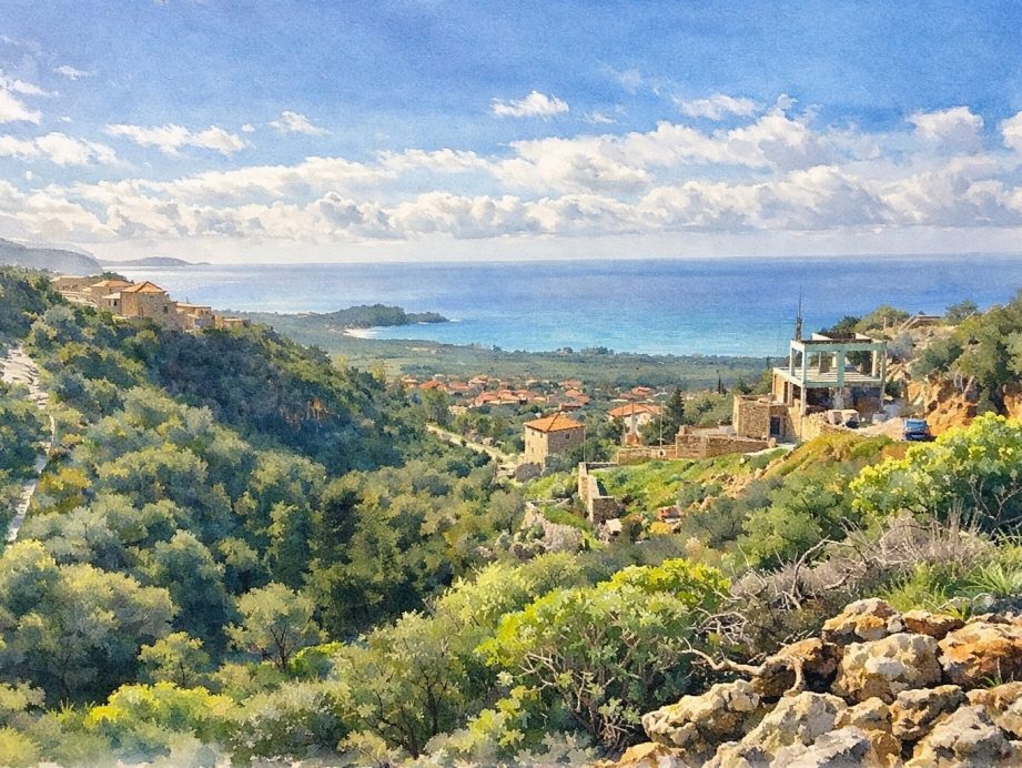 a sea view in the Mani, Greece