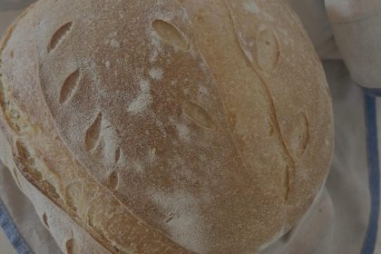 freshly made sourdough bread